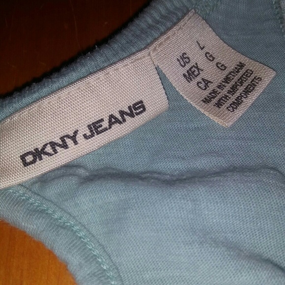 Womens DKNY Light Blue Tank Top in Large - Picture 3 of 5